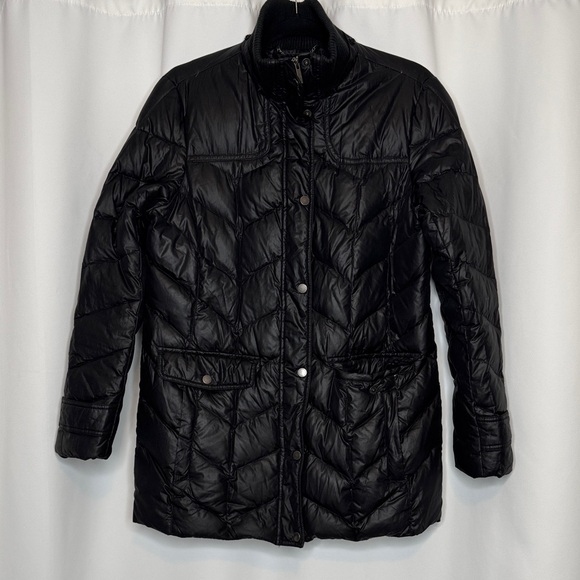 Lands End | Goose Down Puffer Jacket in Black Size 10 12 M Medium - Picture 2 of 14